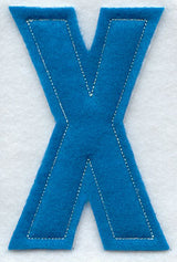 Collegiate Letter X (Crafty Cut Applique) (5 Inch)