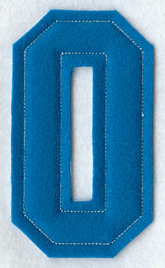 Collegiate Number 0 (Crafty Cut Applique) (5 Inch)