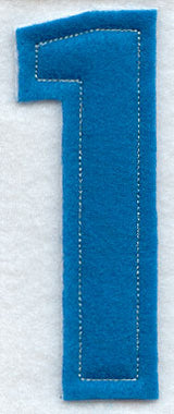 Collegiate Number 1 (Crafty Cut Applique) (5 Inch)