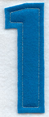 Collegiate Number 1 (Crafty Cut Applique) (5 Inch)