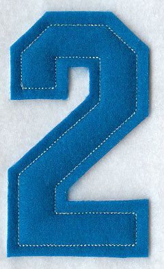 Collegiate Number 2 (Crafty Cut Applique) (5 Inch)