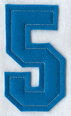 Collegiate Number 5 (Crafty Cut Applique) (5 Inch)