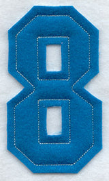 Collegiate Number 8 (Crafty Cut Applique) (5 Inch)