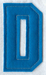 Collegiate Letter D (Crafty Cut Applique) (5 Inch)