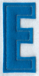 Collegiate Letter E (Crafty Cut Applique) (5 Inch)