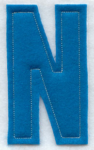 Collegiate Letter N (Crafty Cut Applique) (5 Inch)