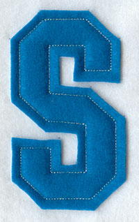 Collegiate Letter S (Crafty Cut Applique) (5 Inch)