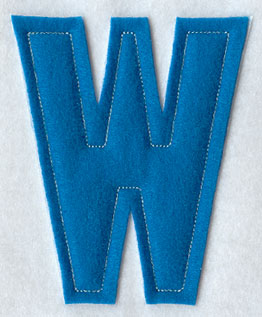 Collegiate Letter W (Crafty Cut Applique) (5 Inch)