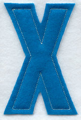 Collegiate Letter X (Crafty Cut Applique) (5 Inch)