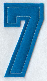 Collegiate Number 7 (Crafty Cut Applique) (5 Inch)