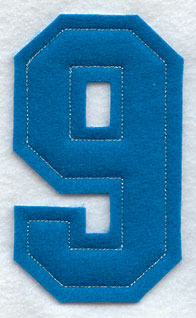 Collegiate Number 9 (Crafty Cut Applique) (5 Inch)