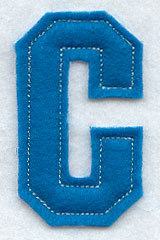 Collegiate Letter C (Crafty Cut Applique) (5 Inch)