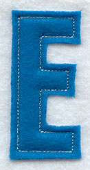 Collegiate Letter E (Crafty Cut Applique) (5 Inch)