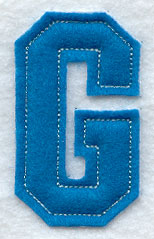 Collegiate Letter G (Crafty Cut Applique) (5 Inch)