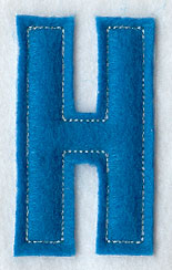 Collegiate Letter H (Crafty Cut Applique) (5 Inch)