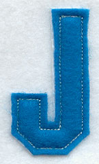 Collegiate Letter J (Crafty Cut Applique) (5 Inch)