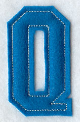 Collegiate Letter Q (Crafty Cut Applique) (5 Inch)