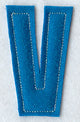 Collegiate Letter V (Crafty Cut Applique) (5 Inch)