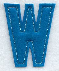 Collegiate Letter W (Crafty Cut Applique) (5 Inch)