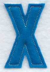 Collegiate Letter X (Crafty Cut Applique) (5 Inch)