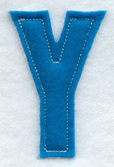 Collegiate Letter Y (Crafty Cut Applique) (5 Inch)