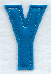 Collegiate Letter Y (Crafty Cut Applique) (5 Inch)