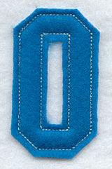 Collegiate Number 0 (Crafty Cut Applique) (5 Inch)