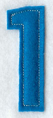Collegiate Number 1 (Crafty Cut Applique) (5 Inch)