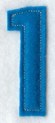 Collegiate Number 1 (Crafty Cut Applique) (5 Inch)