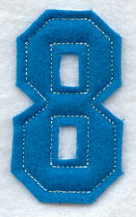 Collegiate Number 8 (Crafty Cut Applique) (5 Inch)