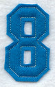 Collegiate Number 8 (Crafty Cut Applique) (5 Inch)
