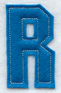 Collegiate Letter R (Crafty Cut Applique) (5 Inch)