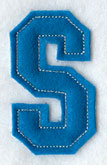 Collegiate Letter S (Crafty Cut Applique) (5 Inch)