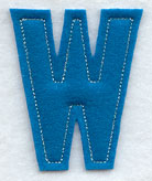 Collegiate Letter W (Crafty Cut Applique) (5 Inch)