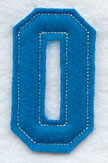 Collegiate Number 0 (Crafty Cut Applique) (5 Inch)