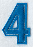 Collegiate Number 4 (Crafty Cut Applique) (5 Inch)