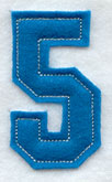Collegiate Number 5 (Crafty Cut Applique) (5 Inch)