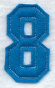 Collegiate Number 8 (Crafty Cut Applique) (5 Inch)
