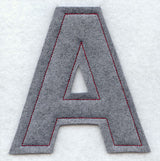 Collegiate Letter Alpha (Crafty Cut Applique) (5 Inch)