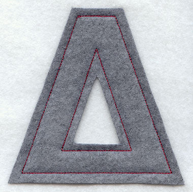 Collegiate Letter Delta (Crafty Cut Applique) (5 Inch)