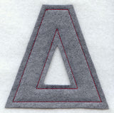 Collegiate Letter Delta (Crafty Cut Applique) (5 Inch)