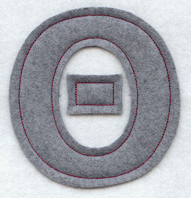 Collegiate Letter Theta (Crafty Cut Applique) (5 Inch)