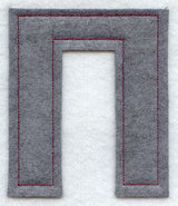 Collegiate Letter Pi (Crafty Cut Applique) (5 Inch)