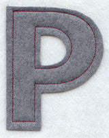 Collegiate Letter Rho (Crafty Cut Applique) (5 Inch)