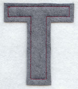 Collegiate Letter Tau (Crafty Cut Applique) (5 Inch)