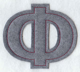 Collegiate Letter Phi (Crafty Cut Applique) (5 Inch)