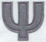 Collegiate Letter Psi (Crafty Cut Applique) (5 Inch)