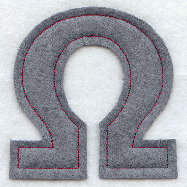Collegiate Letter Omega (Crafty Cut Applique) (5 Inch)