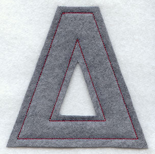 Collegiate Letter Delta (Crafty Cut Applique) (5 Inch)
