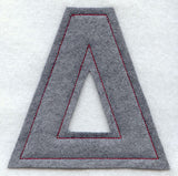 Collegiate Letter Delta (Crafty Cut Applique) (5 Inch)